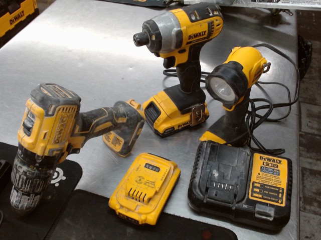 Kit drill impact lumierre batterie