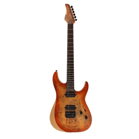Guitare electrique orange et noir