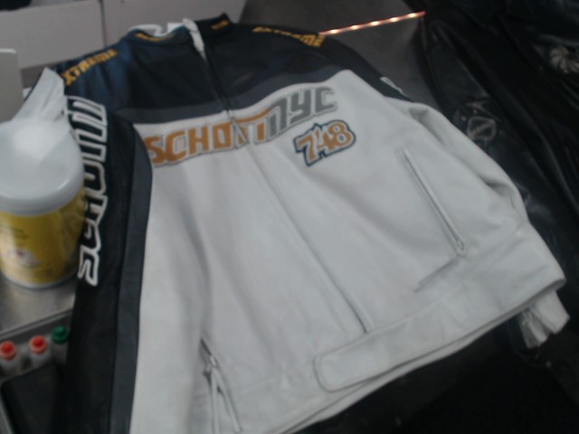 Schott nyc black and white motojacket