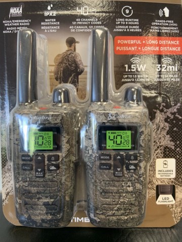 Cobra rx380ttc walkie talkie