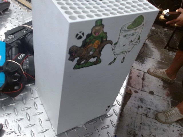 Xboox serie s blanc mannete verte