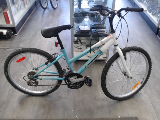 Velo enfant bleu et blanc roues 24''