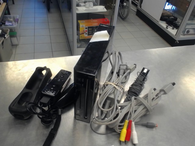 Nintendo wii noir + man + fils