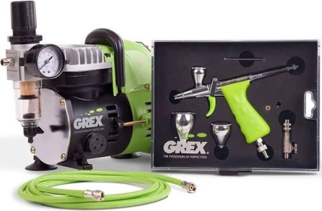 Airbrush grex vert dans coffret
