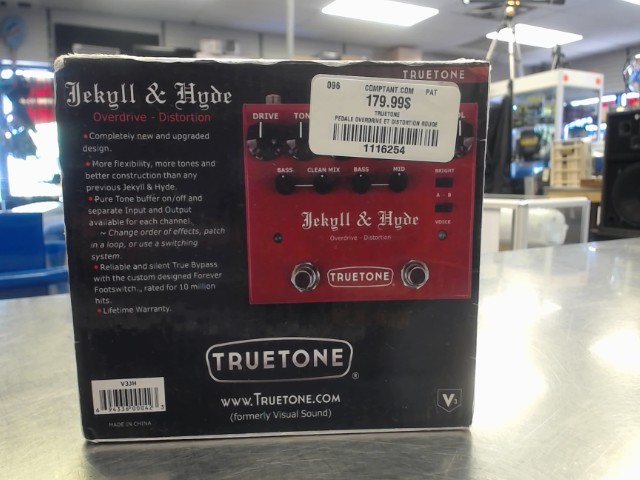 Pedale overdrive et distortion rouge