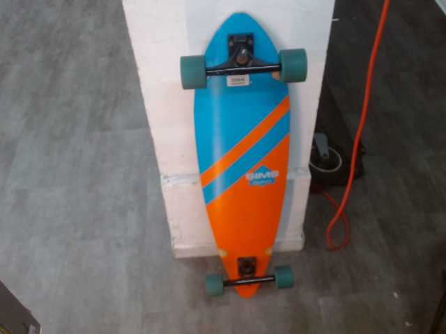 Longboard orange et bleu complet