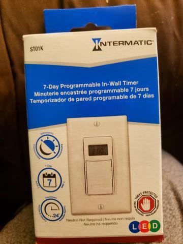 7 day programmable in wall timer new