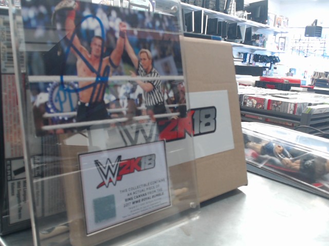 Wwe 2k18 john cena ring canvas autograph