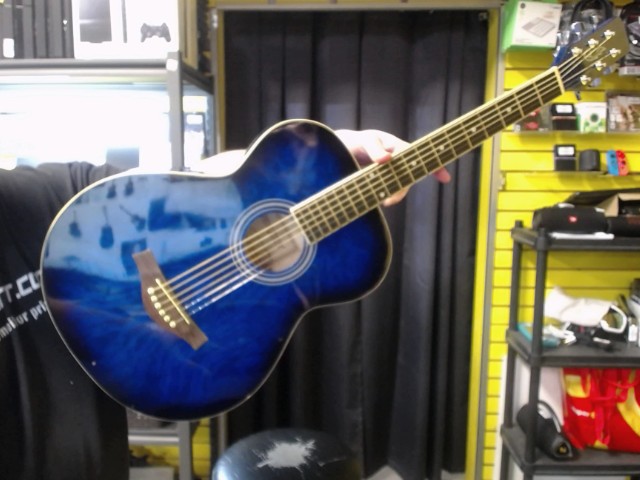 Petite guitare acoustique bleue