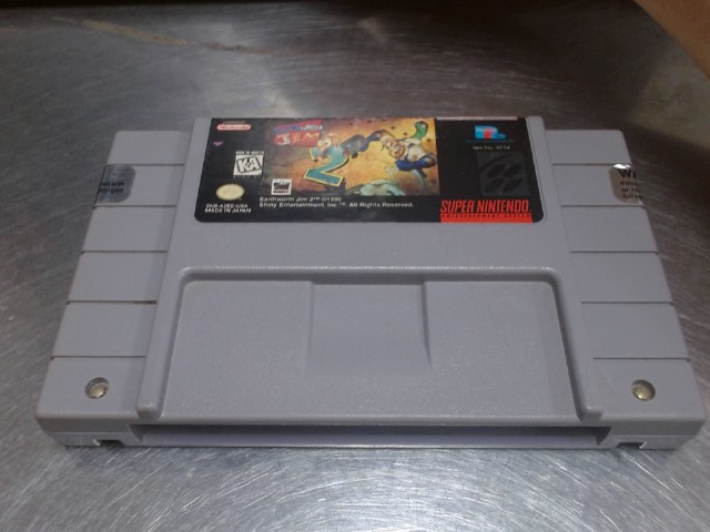 Earthworm jim 2 super nintendo loose