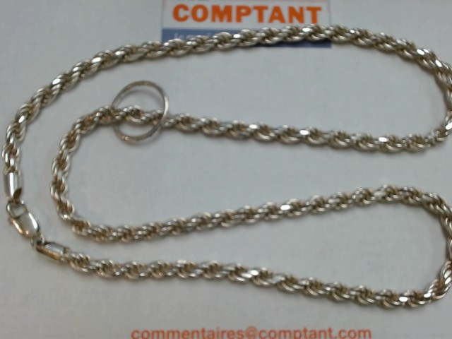 Chaine torsade en argent 78g