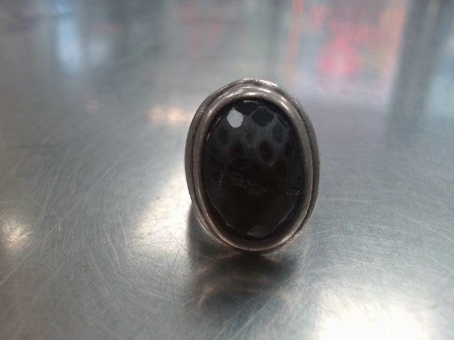 Bague argent noire