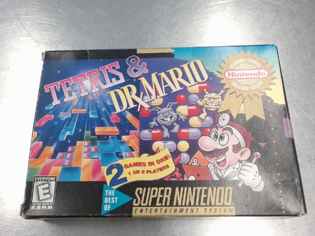 Tetris and dr mario snes cib