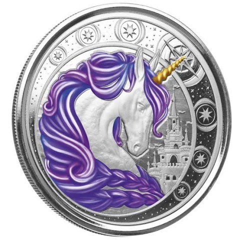 2023 color unicorn aurora silver coin