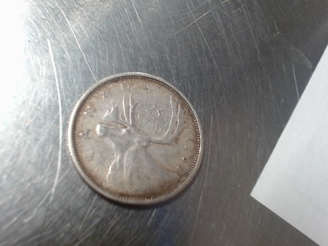 Piece 25 cent 1960 90% argent 5.89g