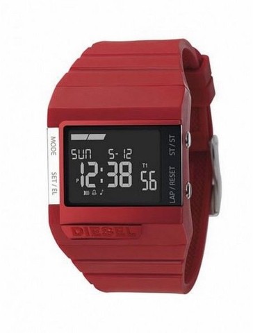 Montre diezel digitale rouge
