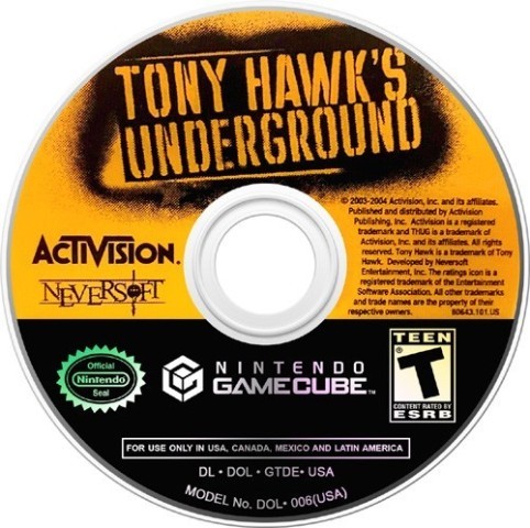 Tony hawk's underground