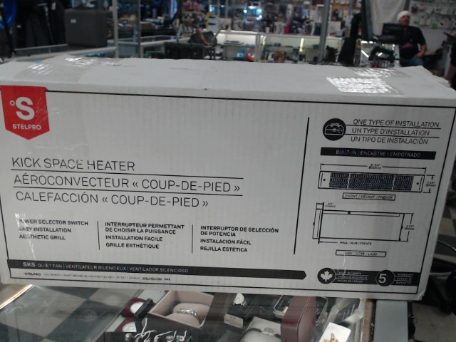 Kick space heater