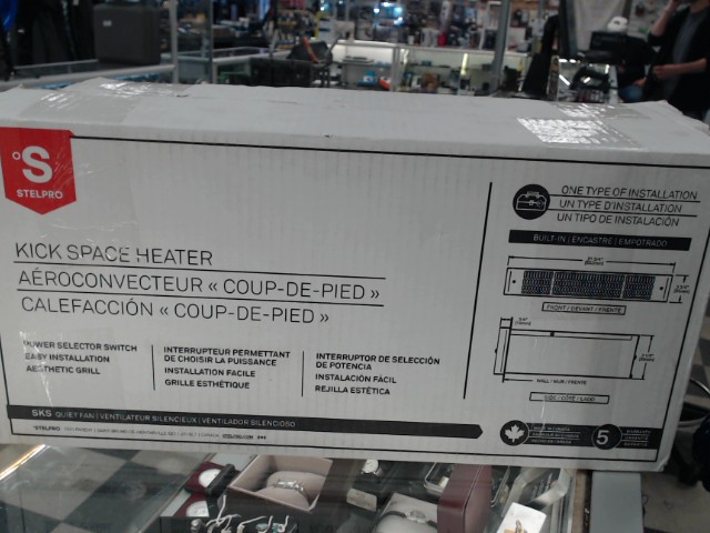 Kick space heater