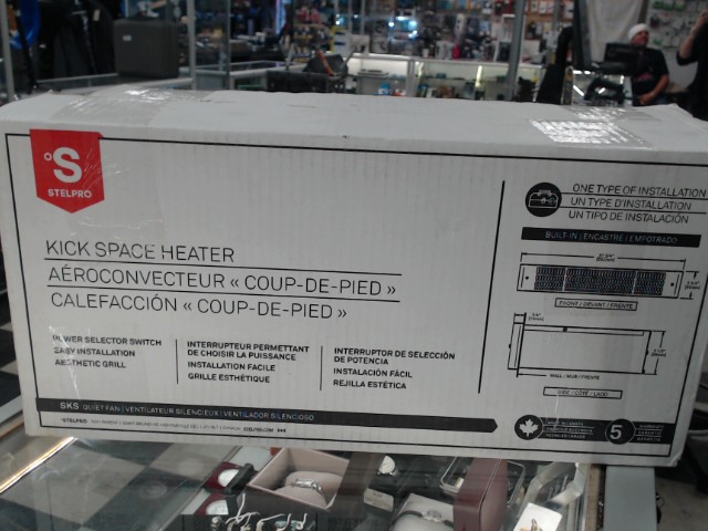 Kick space heater