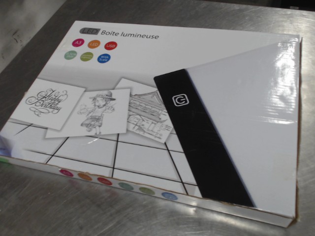 Plaque lumineuse au led pour dessin