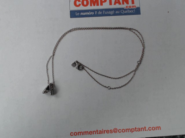 Chaine en argent breloque (a)
