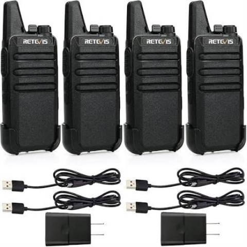 5 walkies talkies retcv15 avec chargeurs
