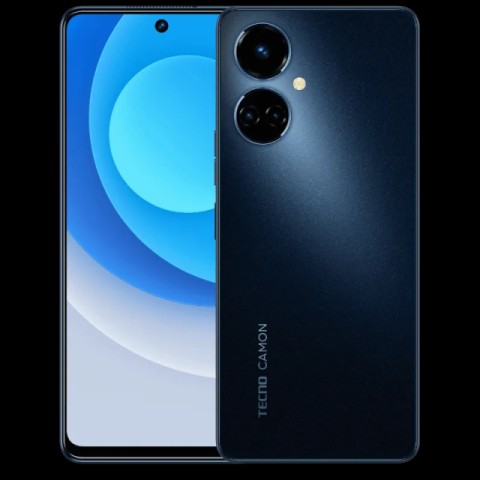 Tecno camon 19 black with transar case