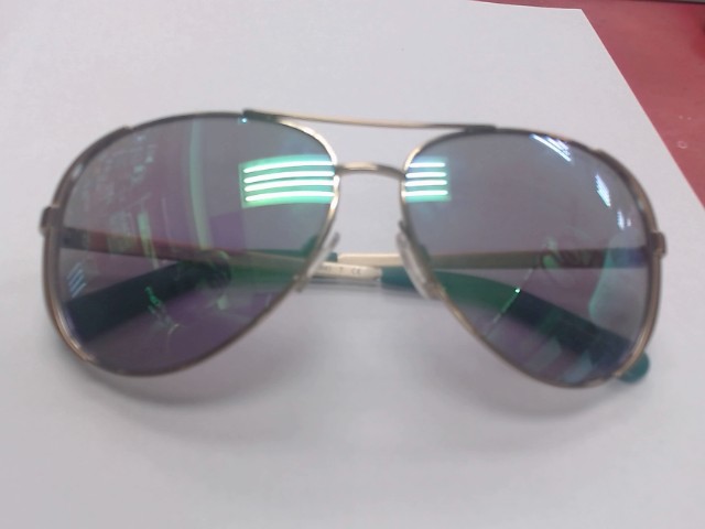 Lunette de soleil aviateur verte dor�e