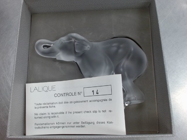 Lalique crystal elephant