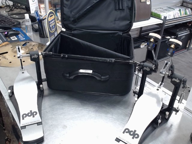 Mecanic double b.drum pedal+tranp.case