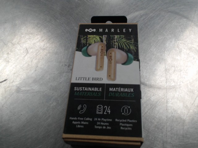 Ecouteurs earbuds little bird bois&vert