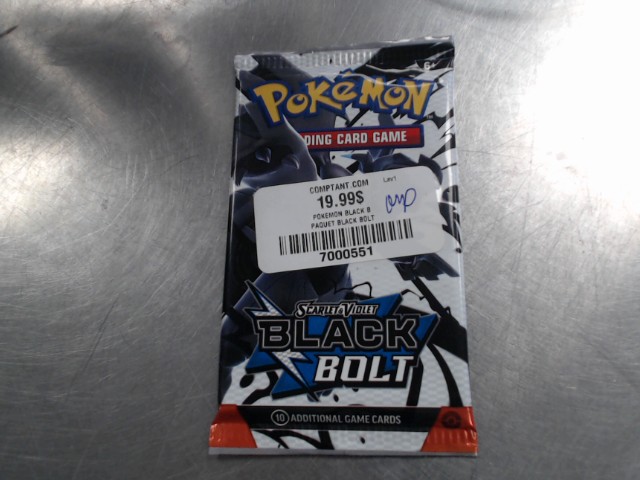 Paquet de carte pokemon black bolt