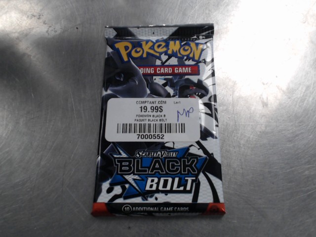Paquet de carte pokemon black bolt