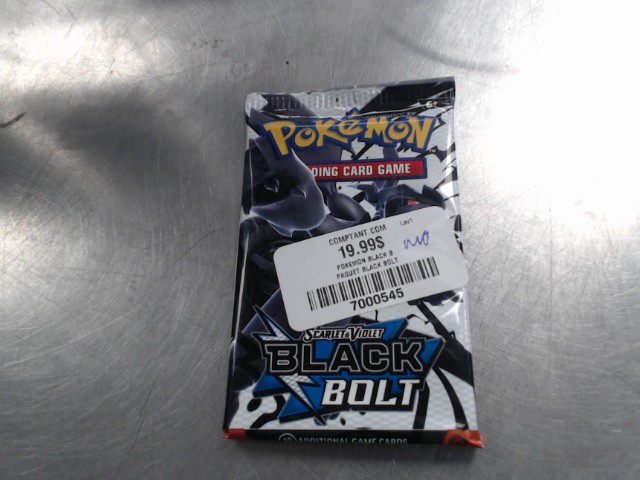 Paquet de carte pokemon black bolt