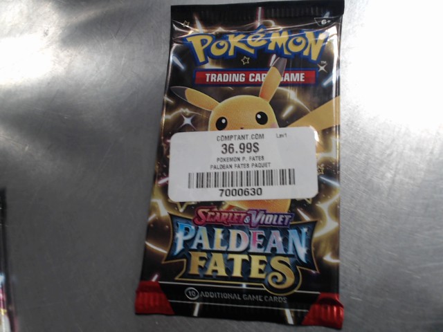 Paquet de carte pokemon paldean fates
