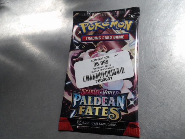 Paquet de carte pokemon paldean fates