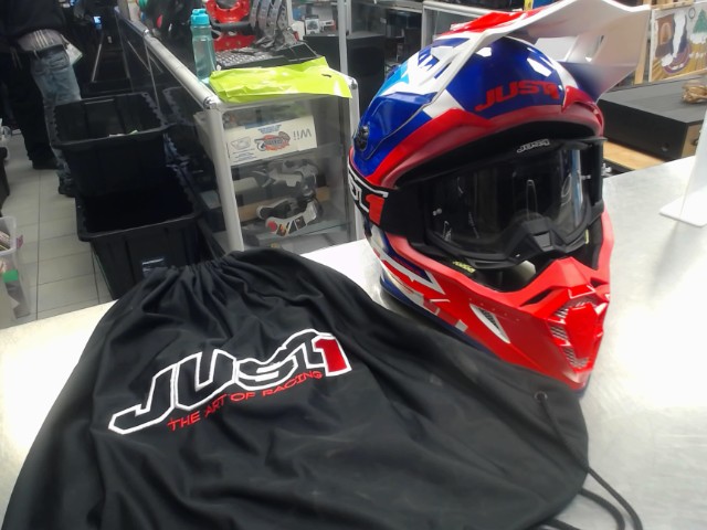 Casque off-road + lunettes