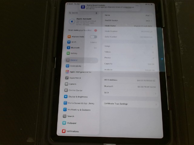 Ipad air m3 128 gb avec case