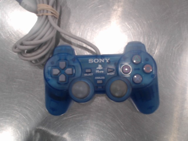 Manette de playstation bleu analog