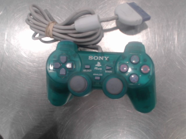 Manette de playstation verte analog