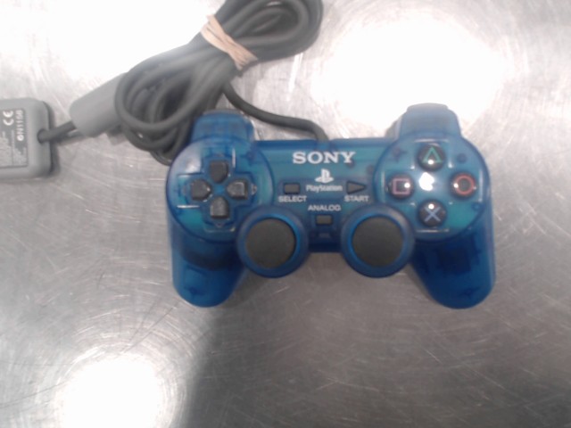 Manette de playstation bleu analog