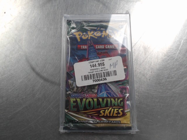 Paquet de carte pokemon evolving skies