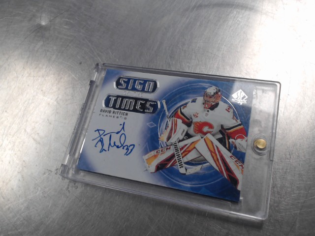 Carte de hockey autographe david rittich