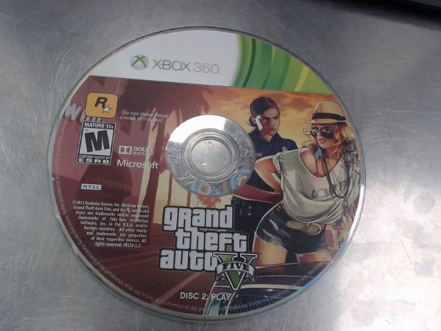 Grand theft auto 5 xbox 360 disk only