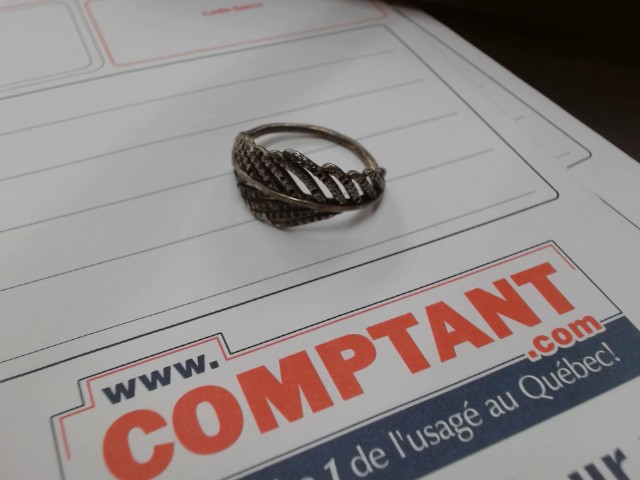 Bague en argent 925 feuille