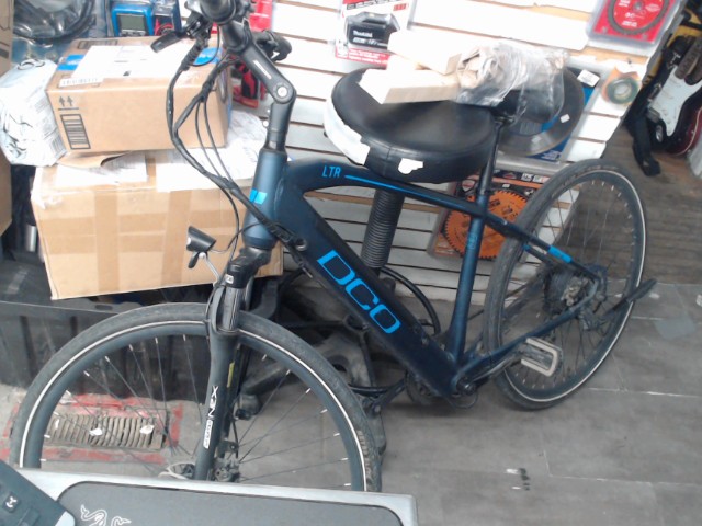 Velo electric gris et bleu dco