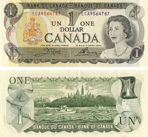 1 dollar canada 1973