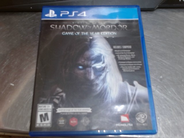 Shadow of mordor goty edition ps4