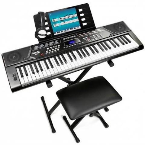 Synthetiseur noir avec rack